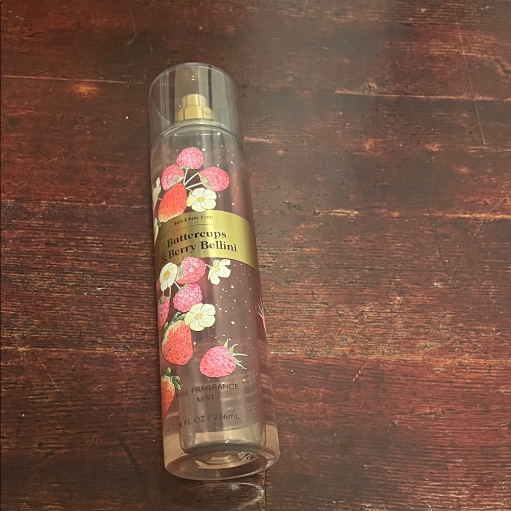 Bath & Body Works Buttercups Berry Bellini Fragrance Mist - Pink & Gold